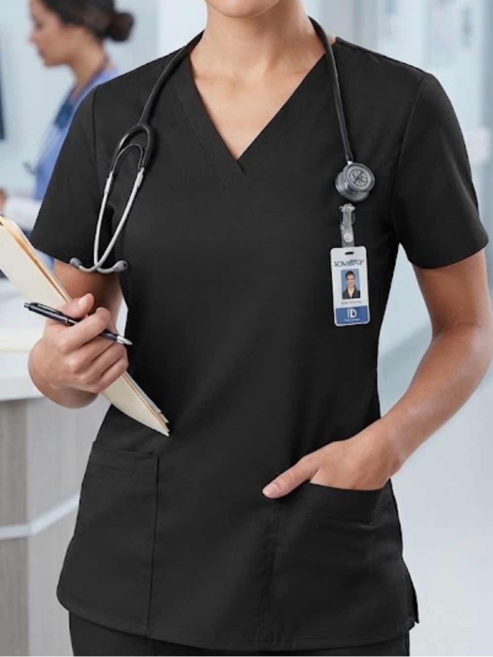 ScrubStar Black Scrub Shirt